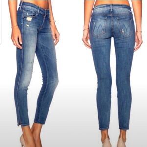 MOTHER The Vamp Distressed Destroyed Rough It Up Wash Size 26